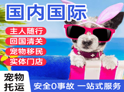 花果山机场快运国际宠物托运 【国